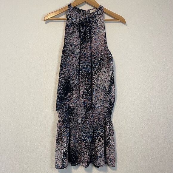 Ramy Brook Printed Paris Silk Mini Dress Size Large - Picture 1 of 8